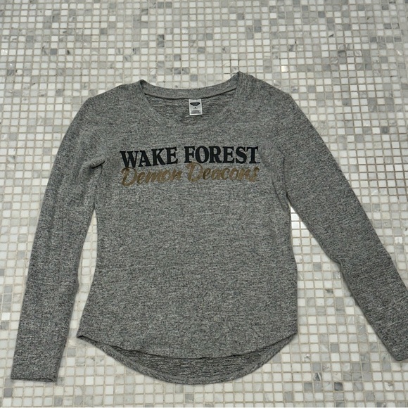 Wake Forest Tops - Wake Forest Ladies Gray Long Sleeve Shirt
